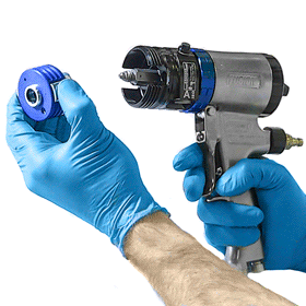 a step by step guide to change the disposable cartridge for the Fusion PC gun